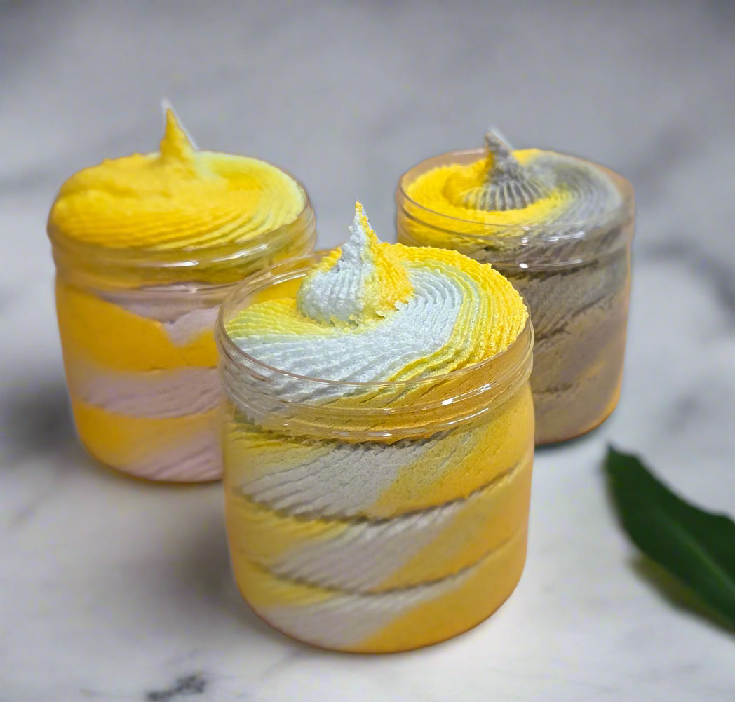 Sugar Scrubs come in two sizes and three scents:
4oz   |   8oz 
Lavender Lush - Purple
Coconut Dream - Grey
Eucalyptus Glow - Blue